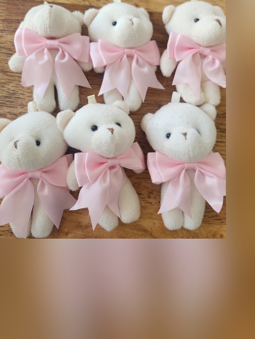 Key Chain Teddy Bears with Pink Bow